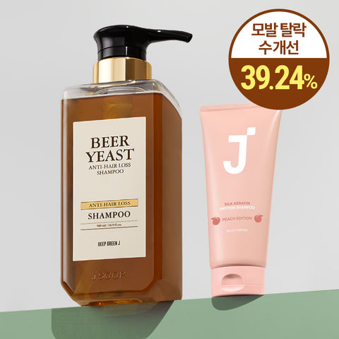 Jsoop Deep Green J German Beer Yeast Deep Cleansing Shampoo 500ml + Peach Miniature