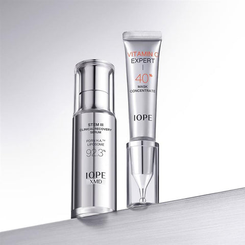 IOPE XMD Stem3 Serum 30ml + Vitamin C 40% Concentrate 15g