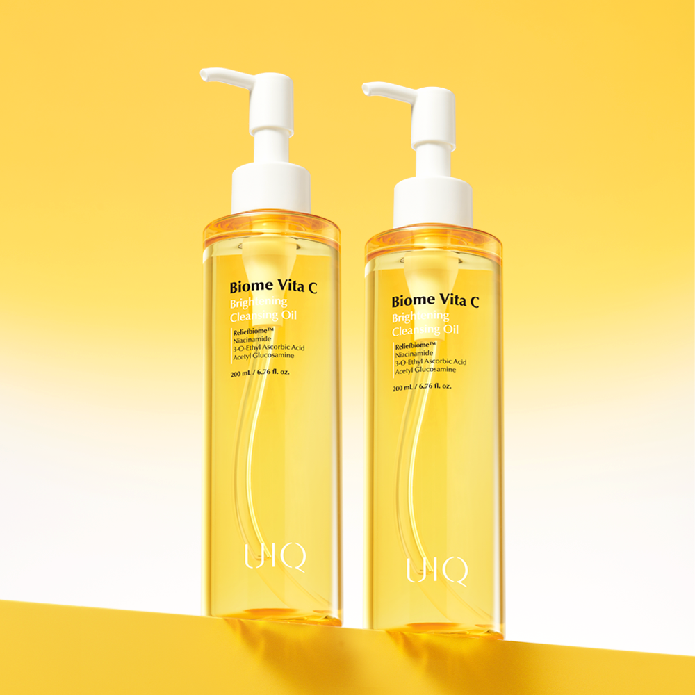 UIQ Biome Vita C Brightening Blackhead & Sebum Care Cleansing Oil 200ml (2 Pack)