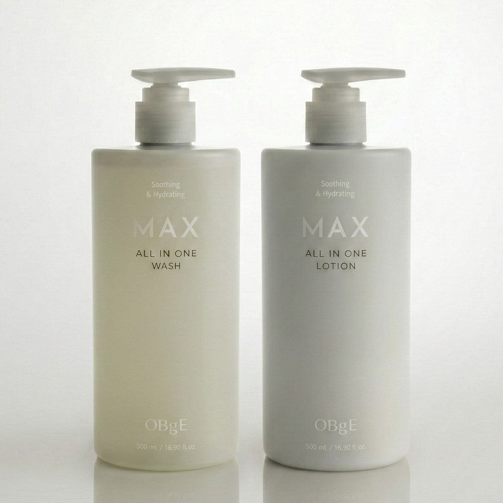 OBGE Max All-in-One Wash 500ml + Lotion 500ml Set