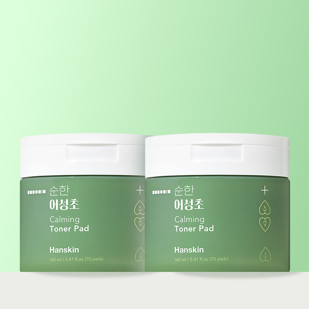 Hanskin Mild Houttuynia Calming Toner Pads 70 Sheets (2 Pack)