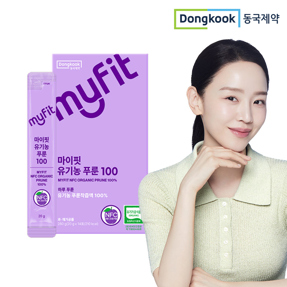 DongKook MyFit Organic NFC Prune 100 Concentrate Juice Pouch 280ml (1 Box)