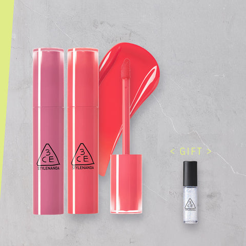 3CE Lazy Pop Lip Stain Duo (2-Piece set)
