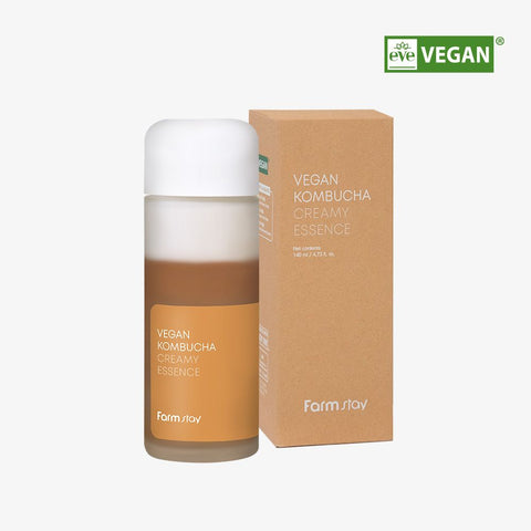 Farmstay Vegan Kombucha Creamy Essence 140ml (Black Tea, Prebiotics)