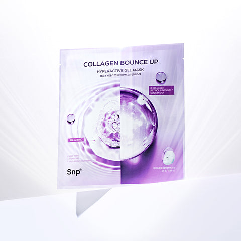 SNP Collagen Bounce-Up Hyper-Active Gel Mask 4 Sheets (3 Pack)