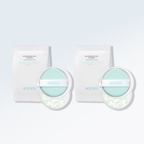 AGE20'S Calming Long Protection Mineral Sun Pact 12.5g Refill (2 Pack)
