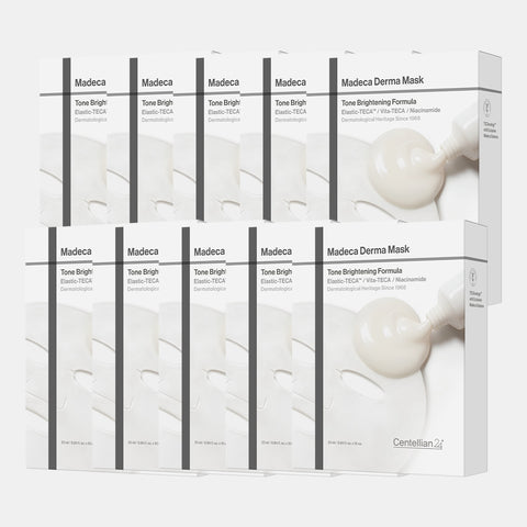 Centellian24 Madeca Derma Mask 3 Tone Brightening Formula, 10 sheets x 10 packs (23ml each)