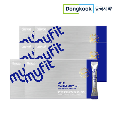 DongKook MyFit Drinkable Albumin Stick Premium Gold Egg White Silk 14 sticks x 6 (3+3)