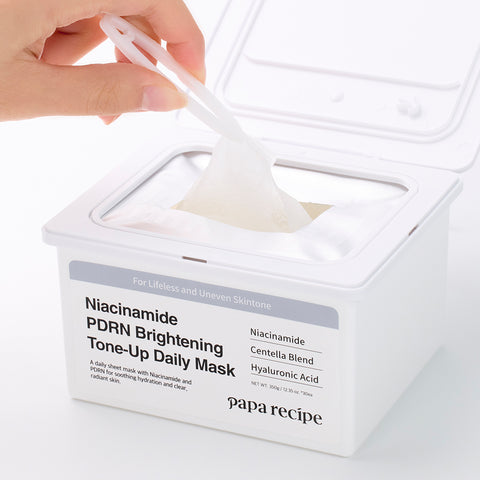 Papa Recipe Niacinamide PDRN Brightening Tone-Up Daily Mask (30 Sheets)