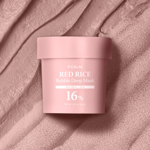 Pcalm Red Rice Bubble Deep Mask 90g