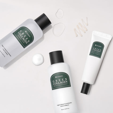 Leaders Green Collagen 3-Piece Set A (Toner + Emulsion + Eye Cream)