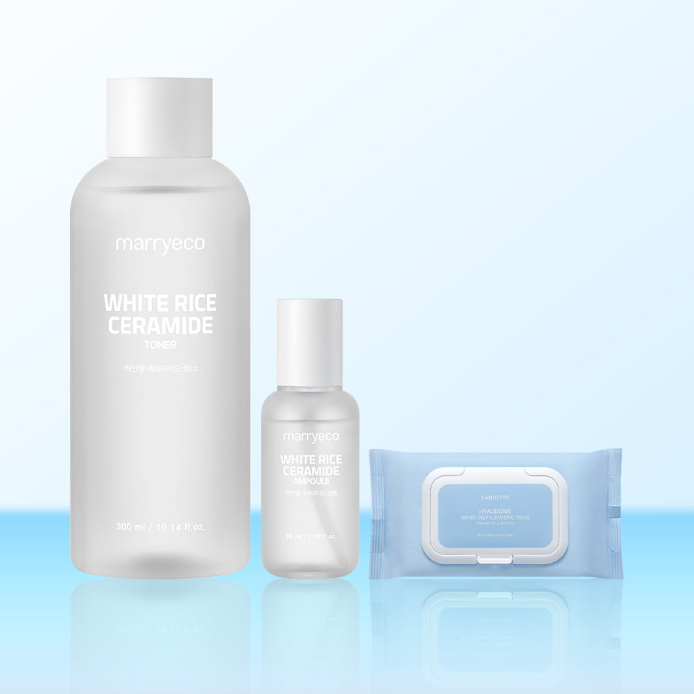 Labiotte MeriEco White Rice Ceramide Mild Skincare 2-Piece Set (Toner + Ampoule)
