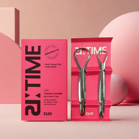 Clio Dentimate Retime All-Stainless 420 Tongue Cleaner Spoon Type 2pc Set