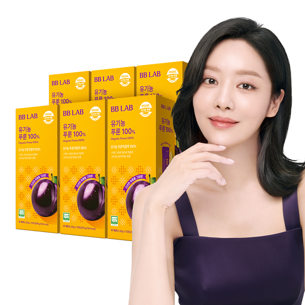 Nutrione BB Lab Organic Prune 100% Juice 20ml x 60 (10 sachets x 6)