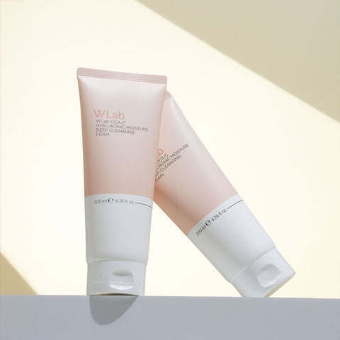 W.Lab Cica C Hyaluronic Moisture Deep Cleansing Foam 200ml (2 Pack)