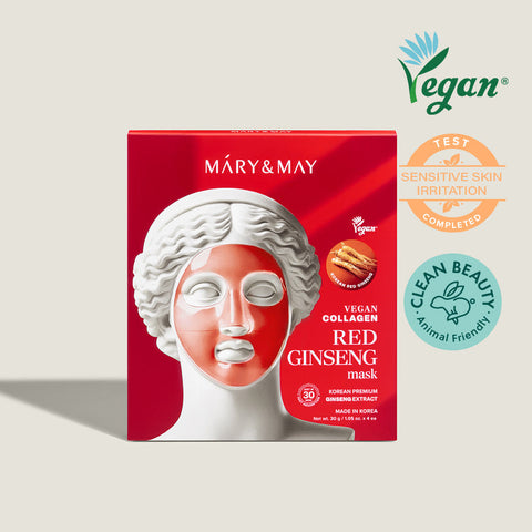 Mary&May Vegan Collagen Red Ginseng Mask 4P