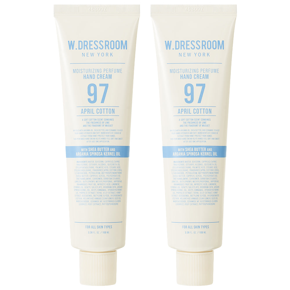 W.Dressroom Perfume Hand Cream No.97 April Cotton 100ml (2 Pack)
