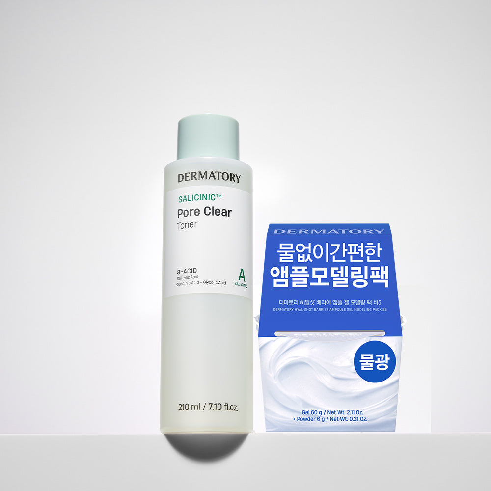 Dermatory Salicinic Toner 200ml + Modeling Pack (Hyal Shot / Cica choose 1)