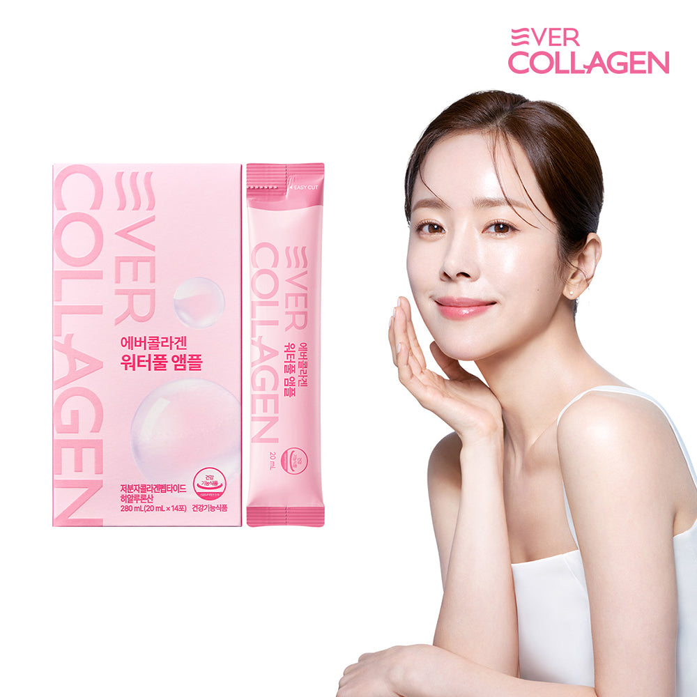Newtree Ever Collagen Hyaluronic Waterful Ampoule 1 Box (14-Day Supply) GPH Low-Molecular Tri-Peptide