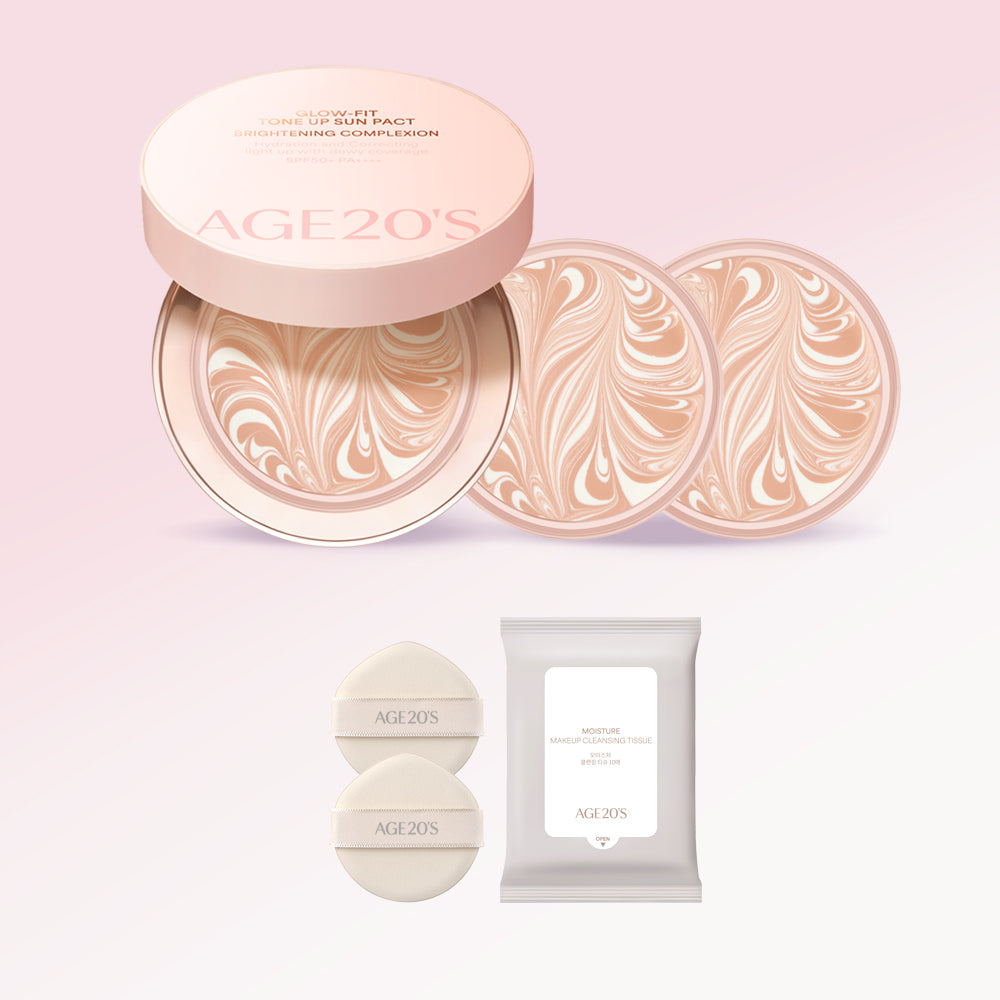 AGE20'S Glow Fit Tone-up Sun Pact 12.5g (Main + 2 Refills)