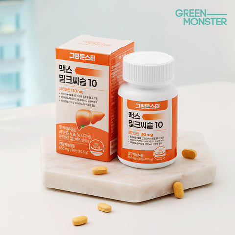Green Monster Max Milk Thistle 10 90 Tablets x 2 (6-Month Supply Silymarin)