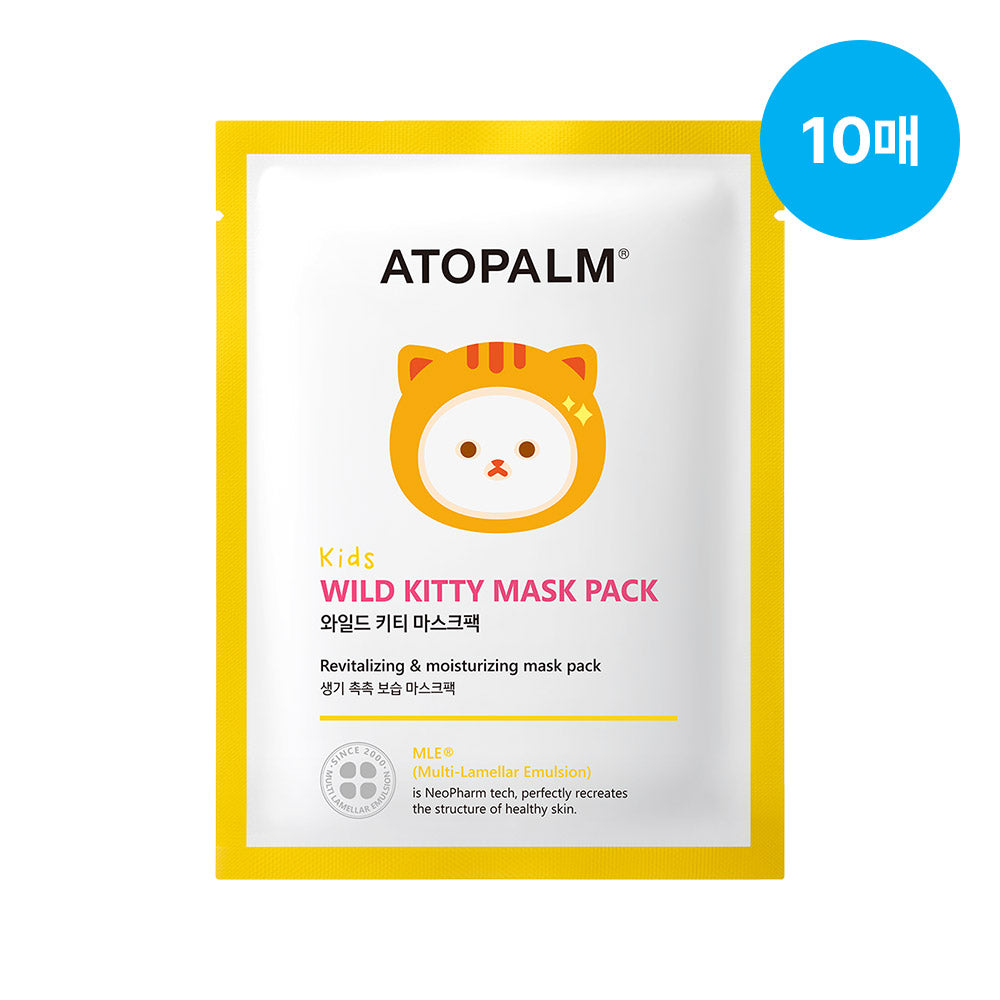 Atopalm Kids Wild Kitty Mask Pack 10Sheets