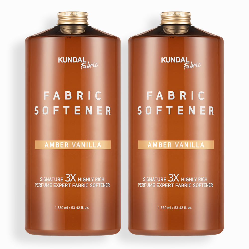 Kundal 3X Ultra-Concentrated Perfume Fabric Softener 2 Pack Amber Vanilla 1580ml