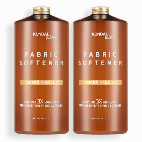 Kundal 3X Ultra-Concentrated Perfume Fabric Softener 2 Pack Amber Vanilla 1580ml