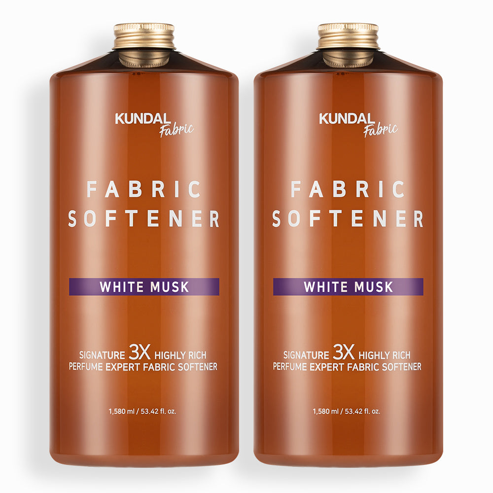 Kundal 3X Ultra-Concentrated Perfume Fabric Softener White Musk 1580ml x2
