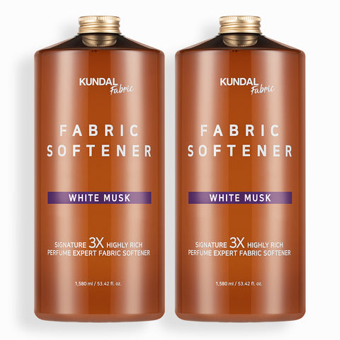Kundal 3X Ultra-Concentrated Perfume Fabric Softener White Musk 1580ml x2