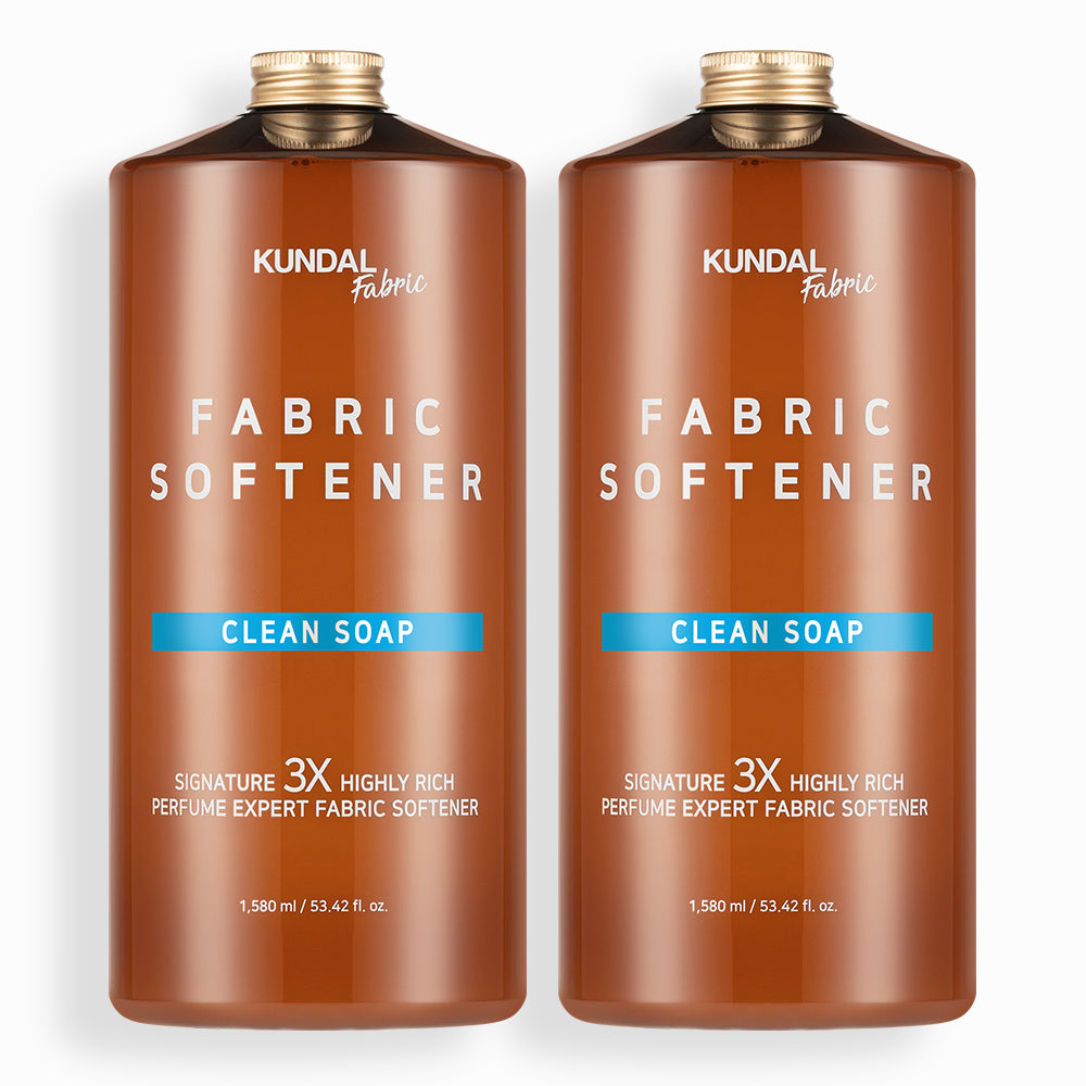 Kundal 3X Ultra-Concentrated Perfumed Fabric Softener 2 Pack (Clean Soap), 1580ml