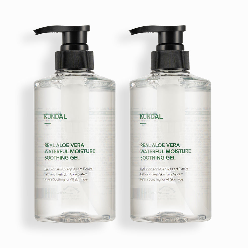 Kundal Waterful Moisture Aloe Soothing Gel 500ml (1+1 Set)