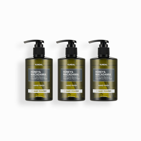 Kundal Pure Hand Wash 3 Pack Set Baby Powder 258ml