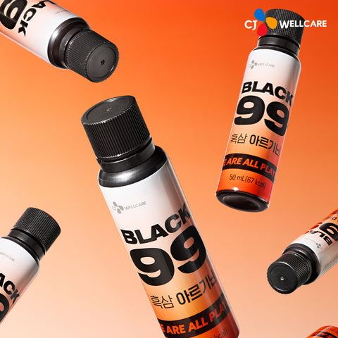 CJ Wellcare Black99 Black Ginseng Arginine Ornithine High-Strength Energy Booster 6000mg, 50ml x 7 vials (4 Pack)