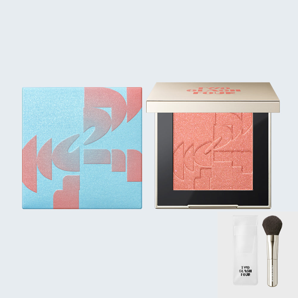 Two Slash Four All Over Face Blush (9 Colors) Peach Crush, 4.8g