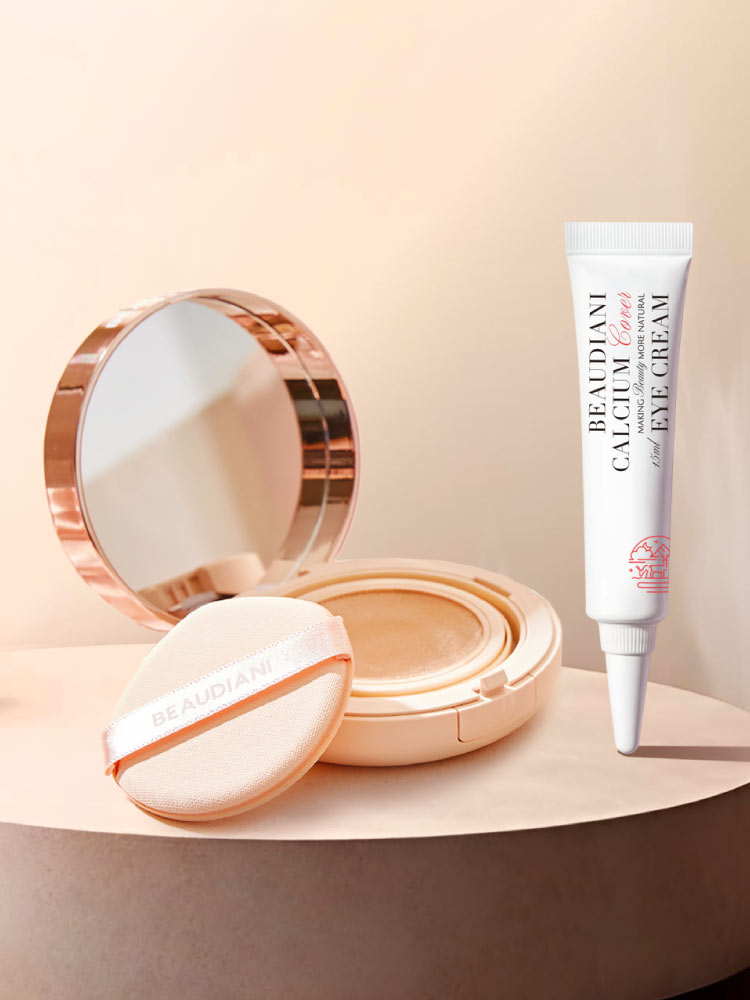 Beaudiani Tight-Up Original Cushion Pact 12g SPF50+ and Dark Circle Cover Eye Cream 15ml Set