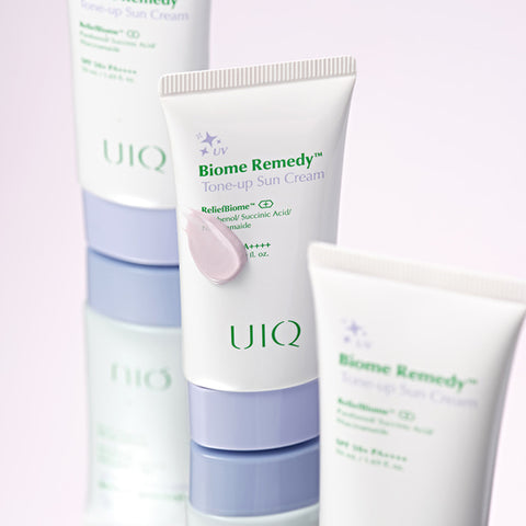 UIQ Biome Remedy Tone-Up Sun Cream (Purple) Gift Set - 50ml x 3 + Mini Hydrating Sun Cream (with Gift Bag)