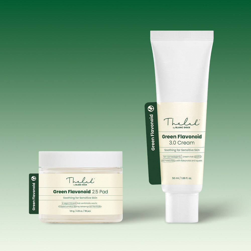 THE LAB by blanc doux Green Pla Cream 50ml + Pads 90 ct 2-Piece Set