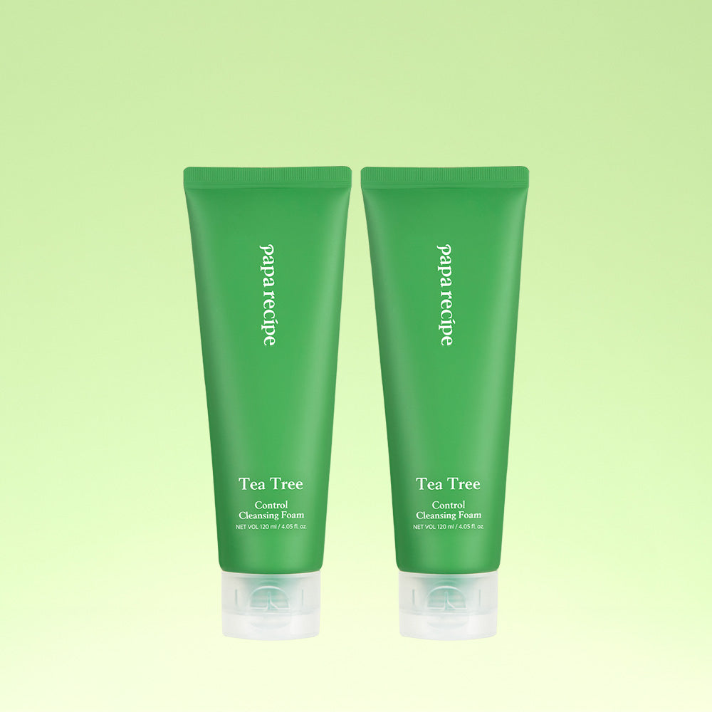 Papa Recipe Tea Tree Control Cleansing Foam 120ml (2 Pack)