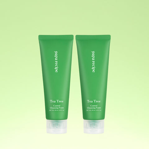 Papa Recipe Tea Tree Control Cleansing Foam 120ml (2 Pack)