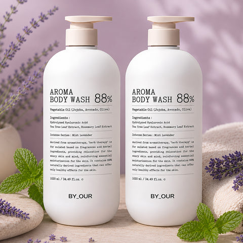 Byour Aroma Body Lotion Mint Lavender Scent 1000ml (2 Pack)