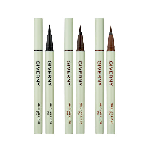 Giverny Close-Fit Pen Liquid Eyeliner 0.6g (2 Pack) (Mix & Match: Black, Black Brown, Brown)