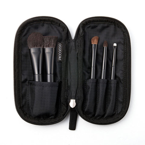 Picasso Matte Black Makeup Brush Set 5-Piece