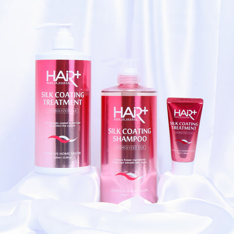 HairPlus Silk Coating Shampoo 1000ml + Treatment 1000ml