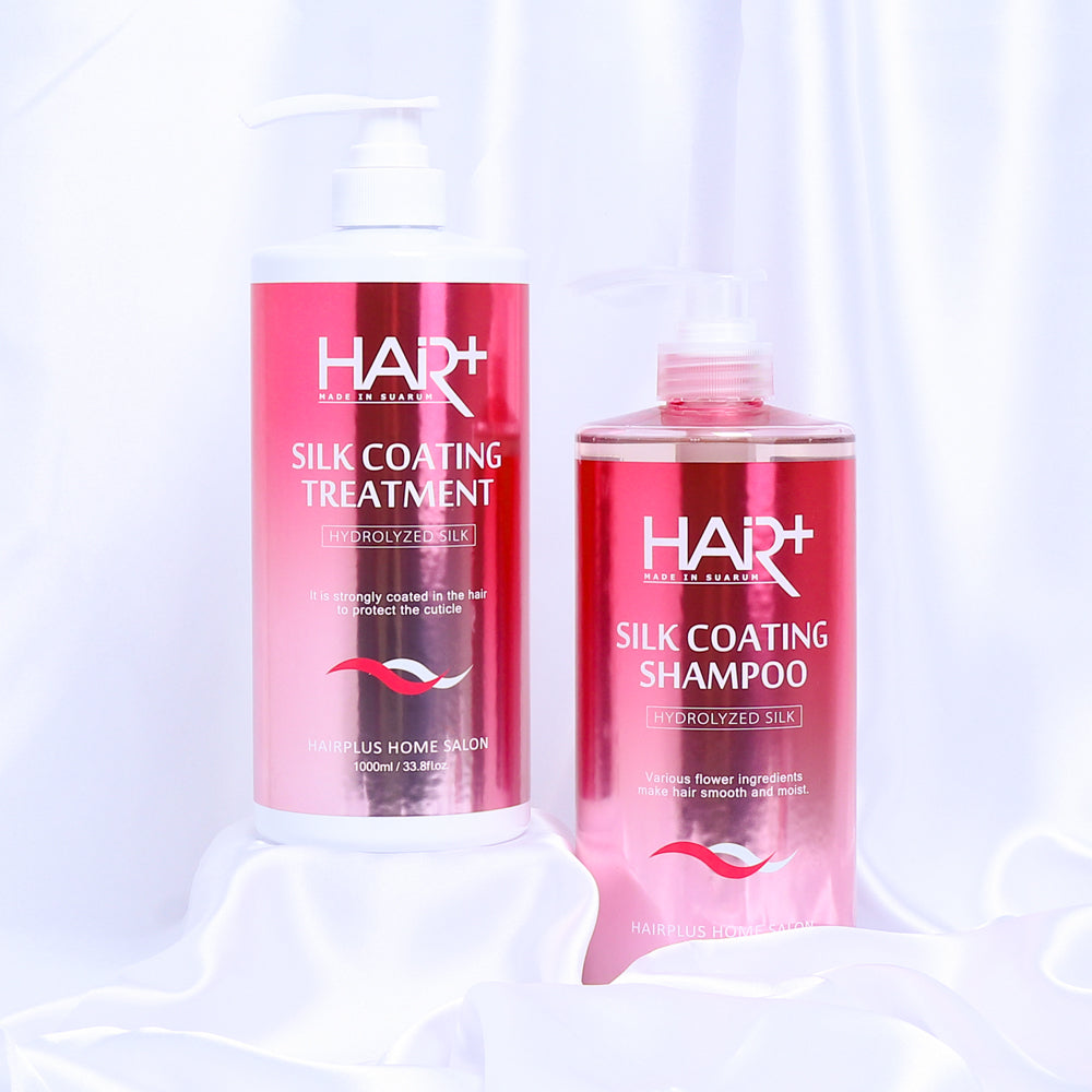 HairPlus Silk Coating Shampoo 1000ml + Treatment 1000ml