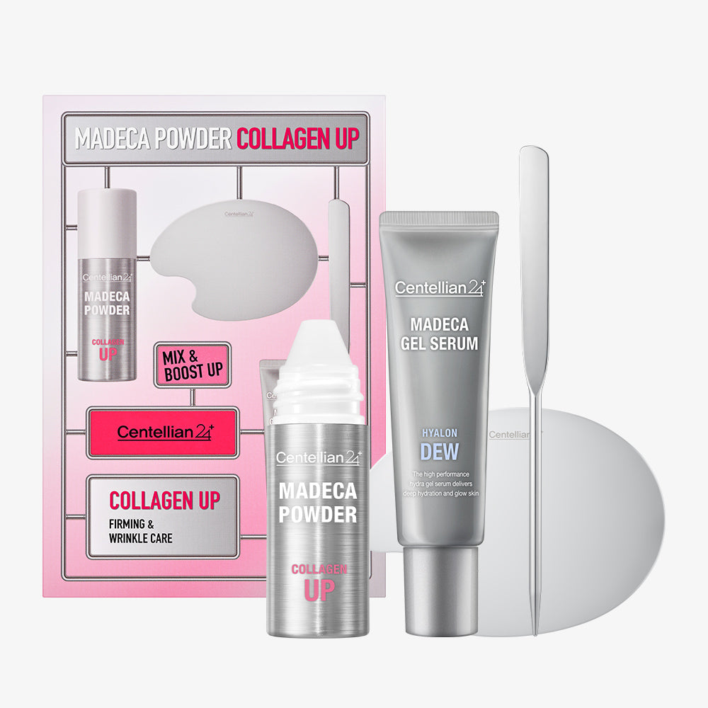 Centellian24 Madeca Powder Collagen Up 6g + Gel Serum Hyalon Dew 15ml + Mixing Palette + Spatula Set