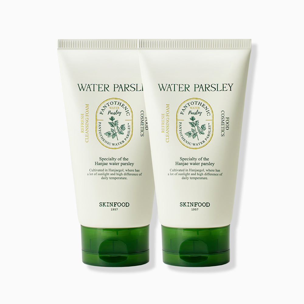 Skinfood Pantothenic Water Parsley Refresh Soothing Foam Cleanser 150ml (2 Pack)