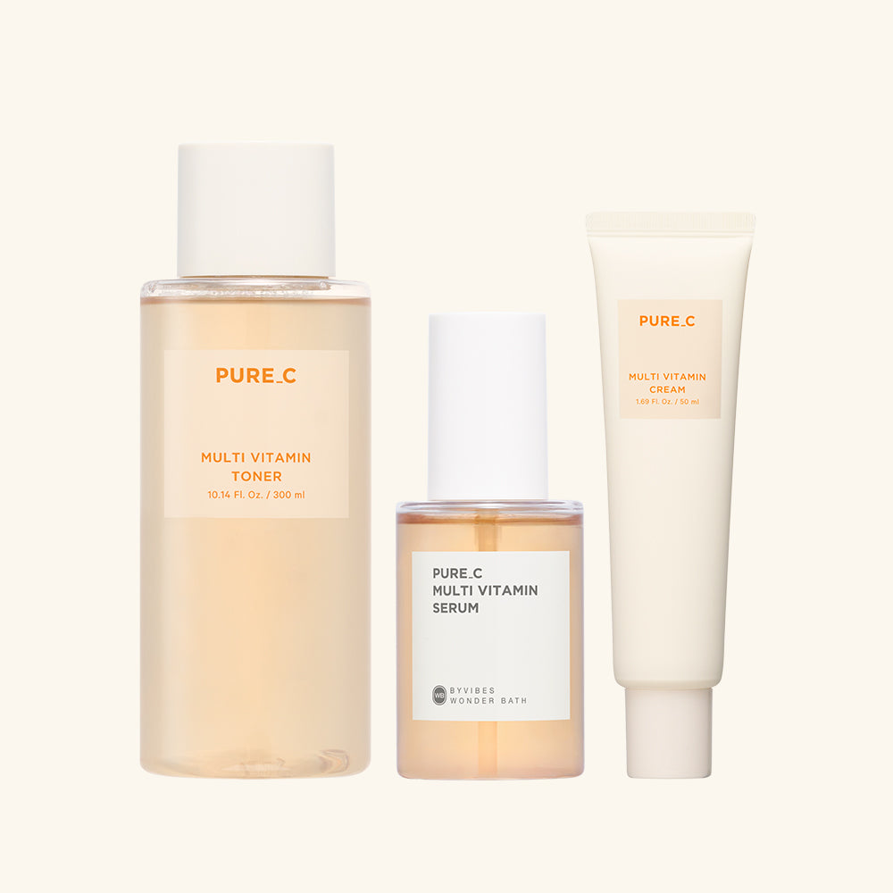 Chosungah Beauty Wonderbath Pure C Multi-Vitamin Toner 300ml + Serum 100ml + Cream 50ml (3-piece Set)