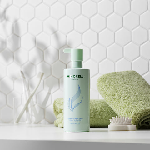 Minoxell Pore Cleansing Scalp Anti-Hair Loss Shampoo (Citrus Woody) 480ml (3 Pack)