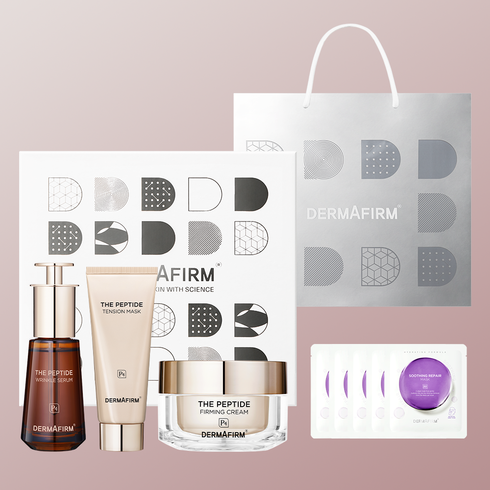 Dermafirm The Peptide P4 Line 3-Piece Gift Set (Ampoule + Cream + Tension Mask)